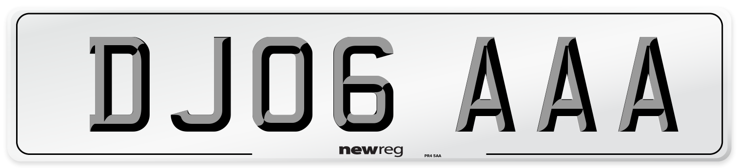DJ06 AAA Number Plate from New Reg
